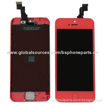 LCD for iPhone 5C, pink, high quality, with good service, 100% tested